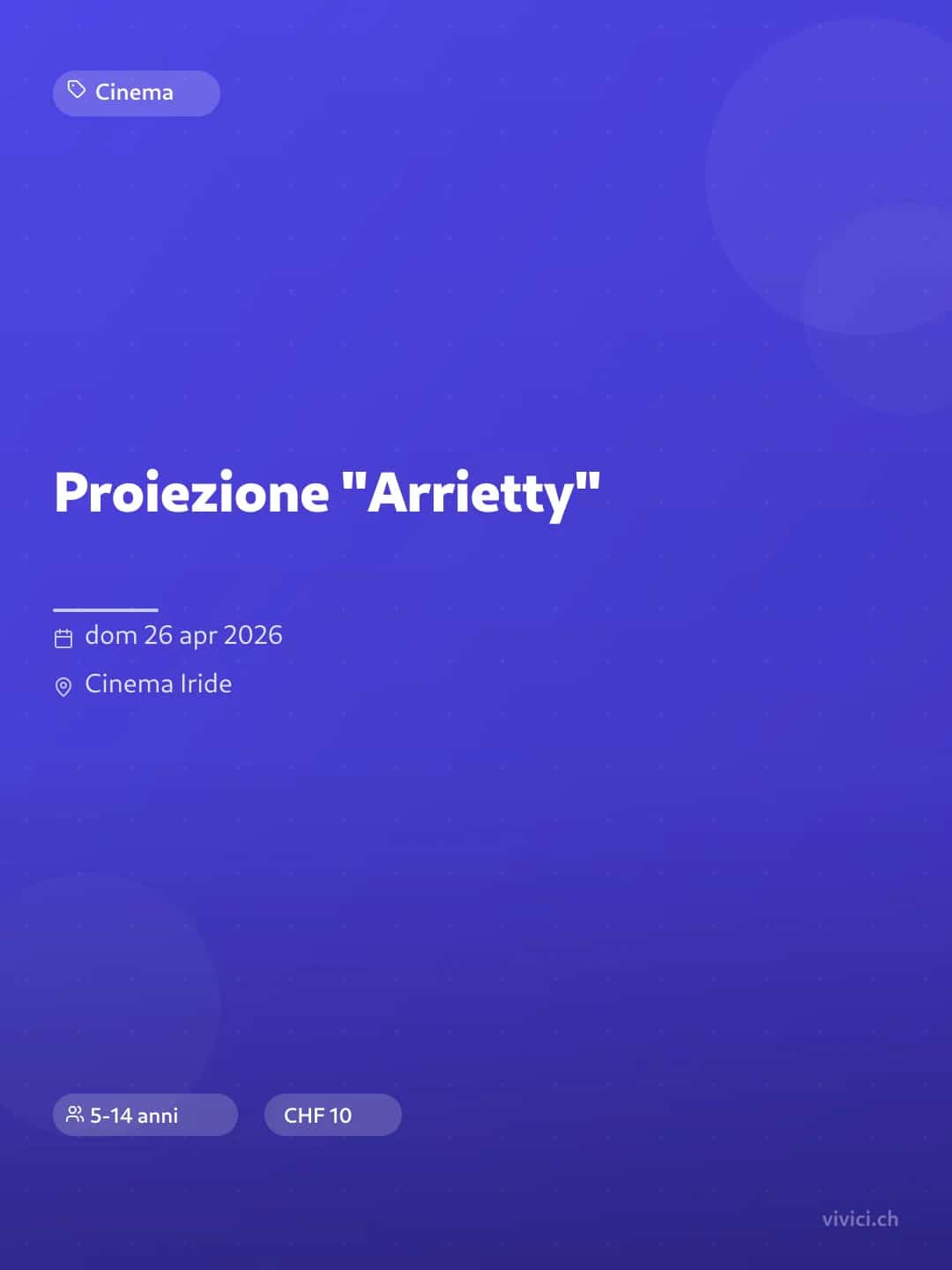 Proiezione "Arrietty"