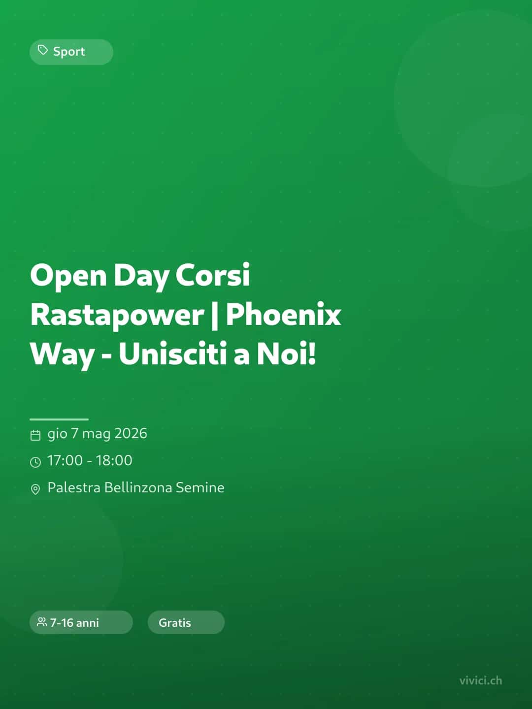 Open Day Corsi Rastapower | Phoenix Way - Unisciti a Noi!