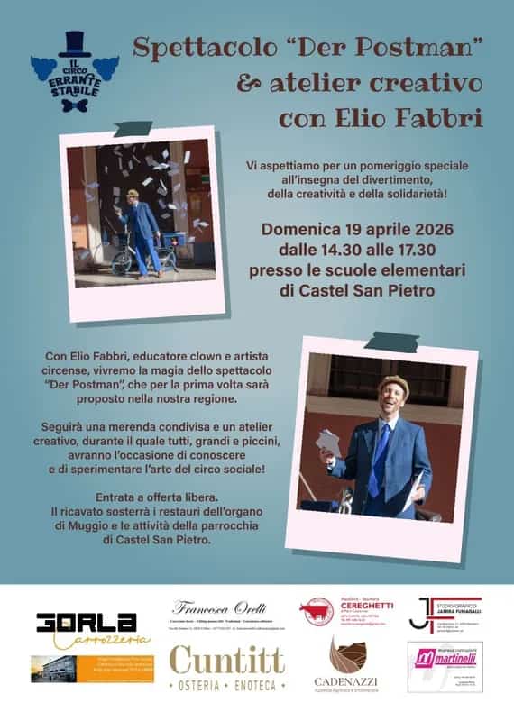 Spettacolo "Der Postman" & atelier creativo con Elio Fabbri