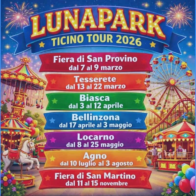 LUNAPARK TICINO TOUR 2026