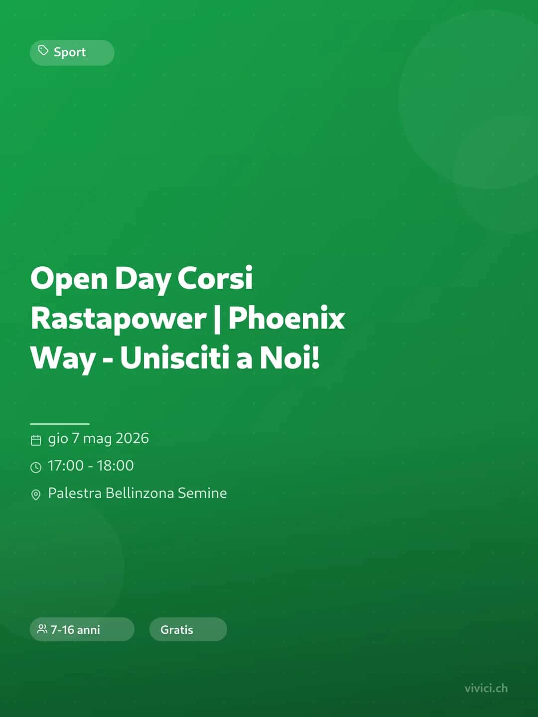 Open Day Corsi Rastapower | Phoenix Way - Unisciti a Noi!
