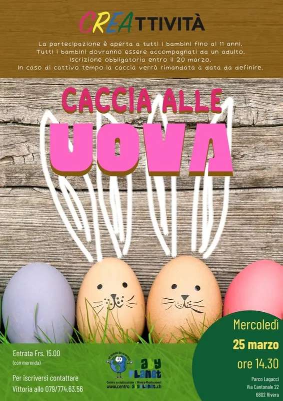 🎨🐰 CACCIA ALLE UOVA – CREAttività! 🐰🎨Un pomeriggio di gioco, creatività e divertimento aspetta t