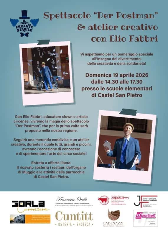 Spettacolo "Der Postman" & atelier creativo con Elio Fabbri