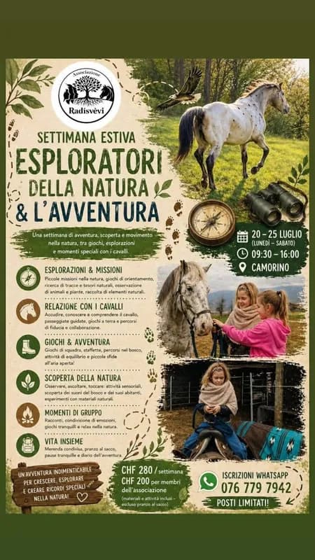 Settimana Estiva – Esploratori della Natura & l'Avventura