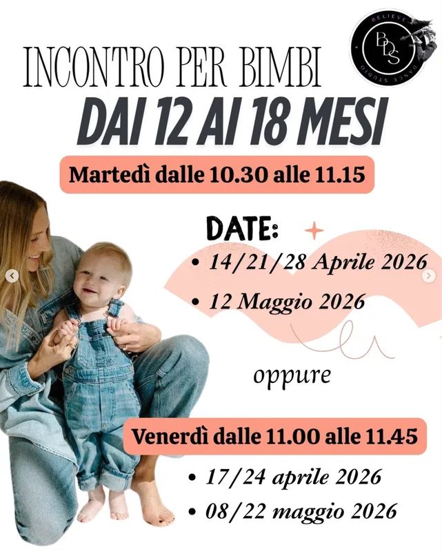Danzatricità 12-18 mesi (mamma/papà e bimbo/a)